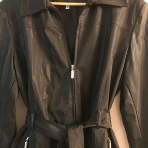 Faux Leather Coat